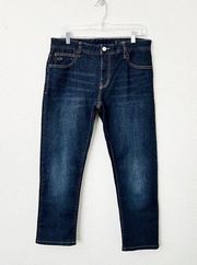 [Armani Exchange] Dark Blue Mid Rise Skinny Jeans Cotton Blend Stretch Size 32