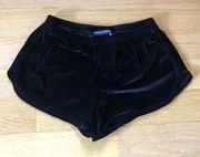 Brandy Melville Black Velvet Shorts