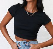 Princess Polly Black Crop Top