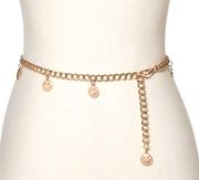 SMILEY GOLD CHAIN BELT