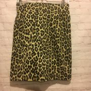 Vintage Vertigo Paris leopard print pencil skirt