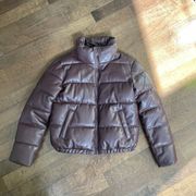 collection reddish purple puffer jacket