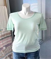 Lululemon  Burnout Light Aqua Short Sleeve Pullover T-Shirt Women’s Size 8