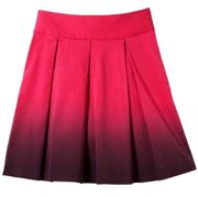 Pleated Ombre Skirt Hot Pink Purple High-Waist Waisted Dip-Dye Gradient