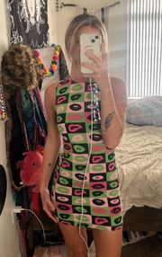 Graphic Print Mini Dress