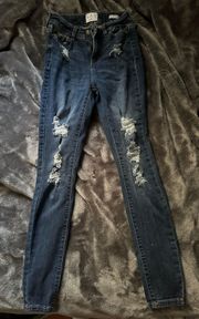 High rise skinny jeans 