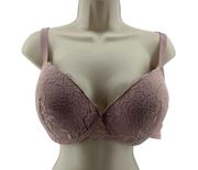 Laura Ashley Pink Lace Nylon Blend Stretch Underwire Bra Women's 40D