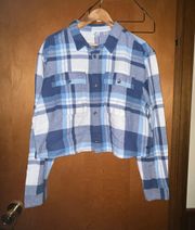 Cropped Flannel Shirt Size X-Large