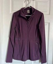 CALIA Women's Core Knit Jacket Small Plum Purple Full Zip Workout Gym