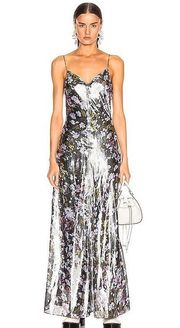 Printed Metallic Lurex Silk Dress