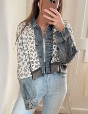 Free People RARE Ditsy Daisy Denim Jacket