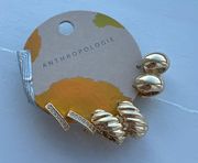 Anthropology Gold Earrings 