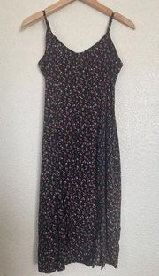 Hiatus Floral Size Large Side Slit Skinny Strap Dress