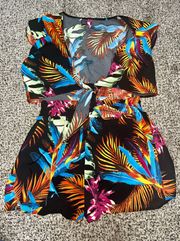 SheIn Tropical Print 2 Piece Set