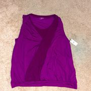 NWT 2-toned purple draped flattering Lane Bryant sleeveless‎ blouse size 22