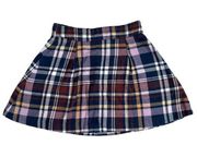 XS Copper Key Plaid Skirt