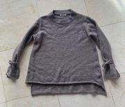 Julie Billiart Sz L Gray Mauve Sweater with Bows