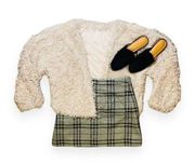 Xhilaration Women’s Size XL Fringed Jacket Light Pink Winter Warm Jacket