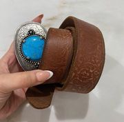 Fossil‎ tooled leather belt size small