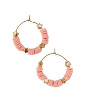 Peach/Pink Star Hoops