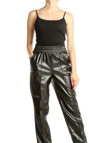 Anthropologie Madison d’Amelie Vegan Leather High Waisted Chic Straight Pants