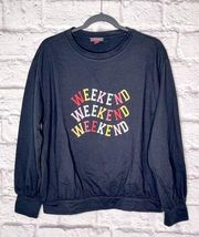 Vince Camuto weekend navy pullover sweatshirt new with tag size medium