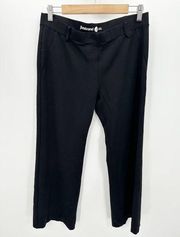 Betabrand Womens Black Straight Leg Cropped Mid Rise Pants Stretch Large Petite