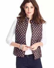 NWT Ann Taylor Loft Quilted Polka Dot Vest