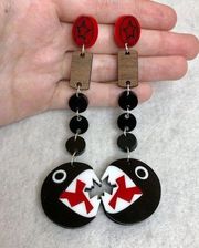 Super Mario Chain Chomp Dangle Earrings