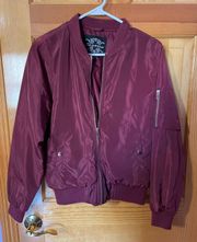 Maroon Bomber Jacket 