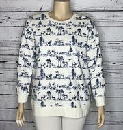 Lands’ End Serious Sweats XL/P 18 Outdoor Wildlife Animal Graphic Sweatshirt Top