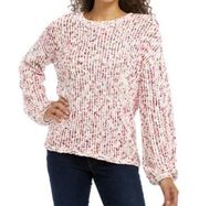 CROWN & IVY Long Balloon Sleeve Confetti Sweater NWT in Medium