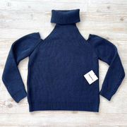 New Superdown Ruby Cold Shoulder Turtleneck Sweater‎ | Navy S