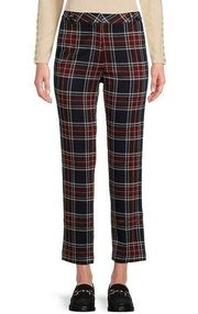 NWT J. McLaughlin Stewart Yarn Dyed Jacquard Plaid Straight Leg Ankle Pants