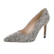 NEW NWOB  Daphi Tinsel Pumps In Silver