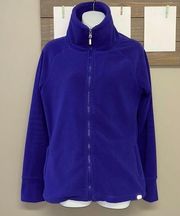 Calvin Klein Woman’s Performance Purple Zip-Up High Collar Fleece w/ Pockets-Med