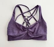 [Bombshell Sportswear] Violet Purple Angel Strappy Back Sports Bra Size Small S