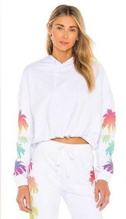 BEACH RIOT Bryce Cropped Hoodie White Size Small