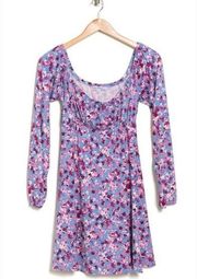 Velvet Torch NWT Off the Shoulder Long Sleeve Dress Floral Print. Size XL
