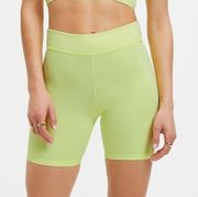 NWT Good American Key Lime Green Size 5/ 2X Compression Swim Shorts Stretch Neon