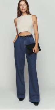 Montauk Pleated High Rise Jeans