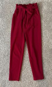 Red Business Tie Pants