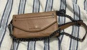 Aimee Kestenberg Delancey Leather Crossbody Bag Purse Wallet Golden Root Brown