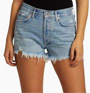 Agolde Parker Shorts Distressed Button Fly High Rise 28