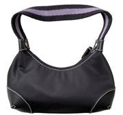 VTG Y2K Tommy Hilfiger Small Hobo Shoulder Bag Purse Black Lilac Women’s SPRING