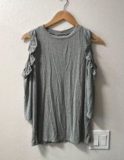 women grey top