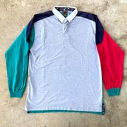 Vintage Color Block Long Sleeve T Shirt