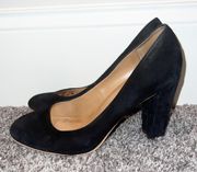 J. Crew Genuine Suede Block Heel Pumps Size 9