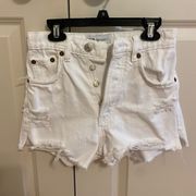 Zara white denim shorts size 0