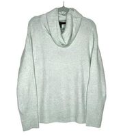 Vero Moda Roll Cowl Neck Long Sleeve Knit Pullover Sweater Green Ribbed Size XL